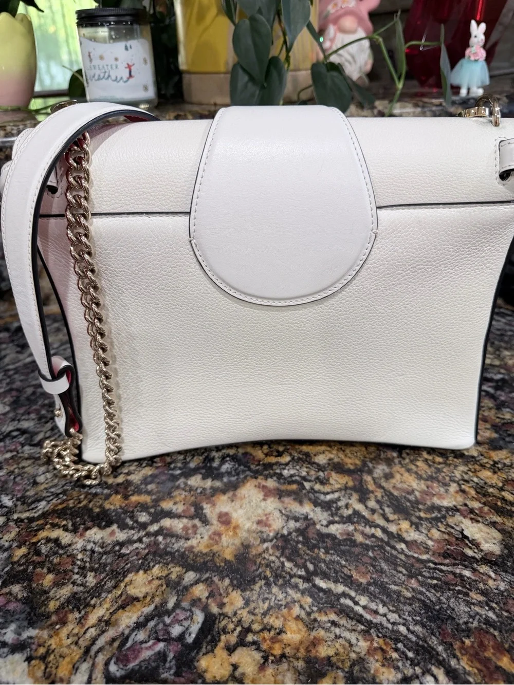 Christian Louboutin White Leather Roubylou Shoulder Bag with 2 straps - Picture 6 of 16